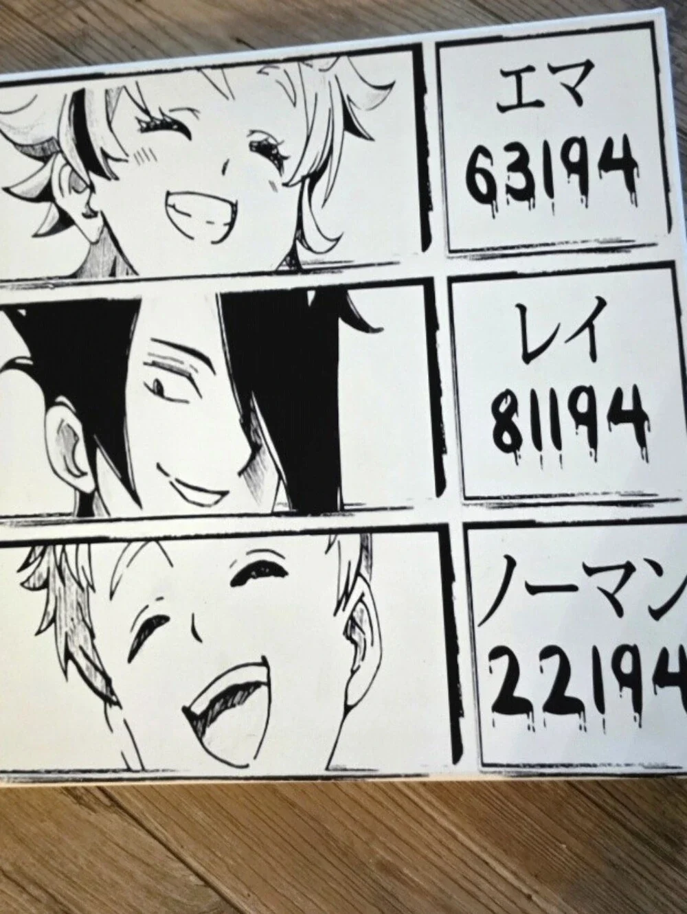 The Promised Neverland Anime Graphic Wall Art Canvas (NEW) Limited Edition